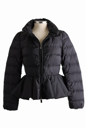 Clean Street Look Sleek Casual Flounce Hem Down Puffer Jacket