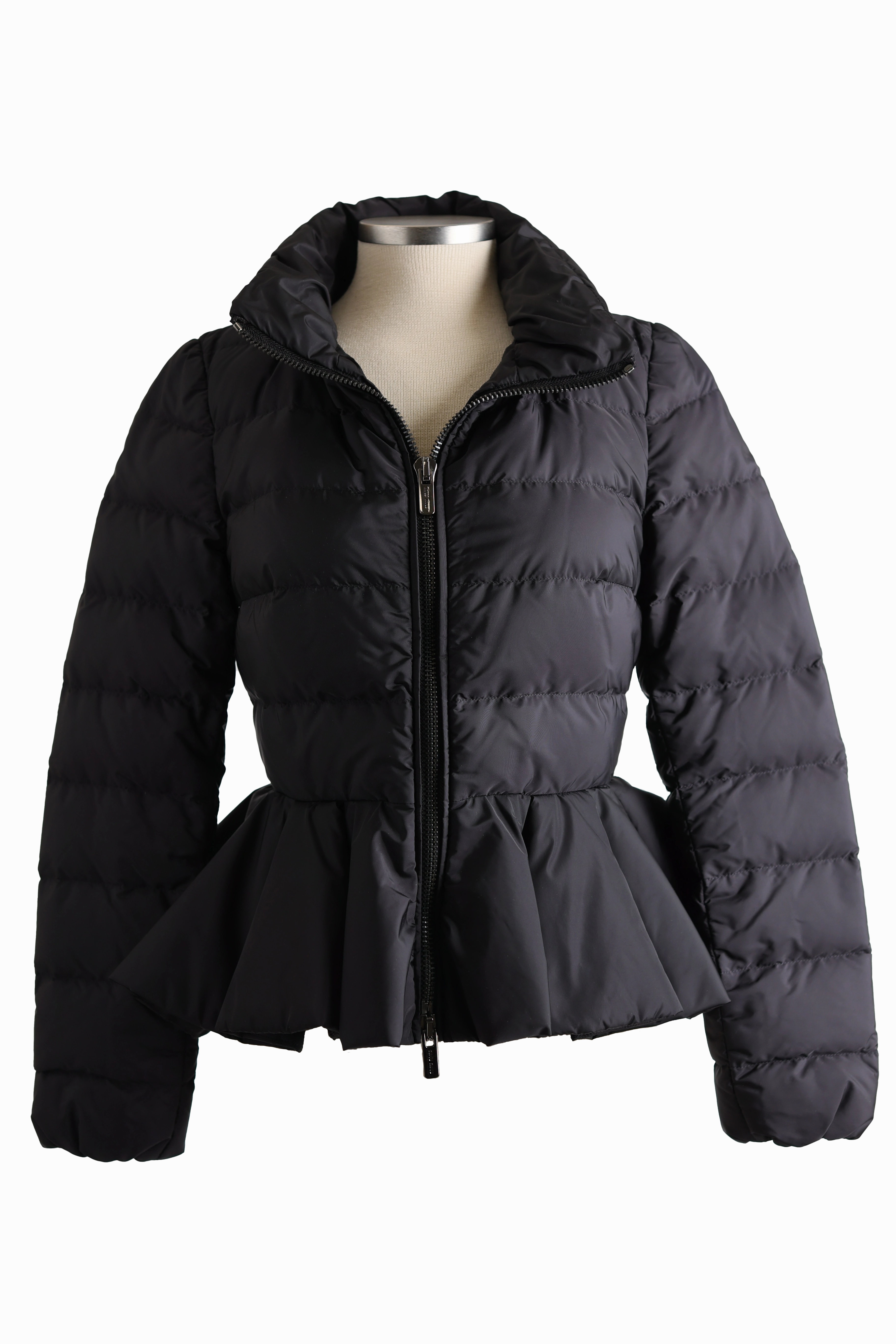Clean Street Look Sleek Casual Flounce Hem Down Puffer Jacket