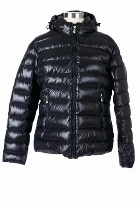 Short Puffer Jacket Impact Absorbing Back Panels Thermoplastic Elastomer Trim