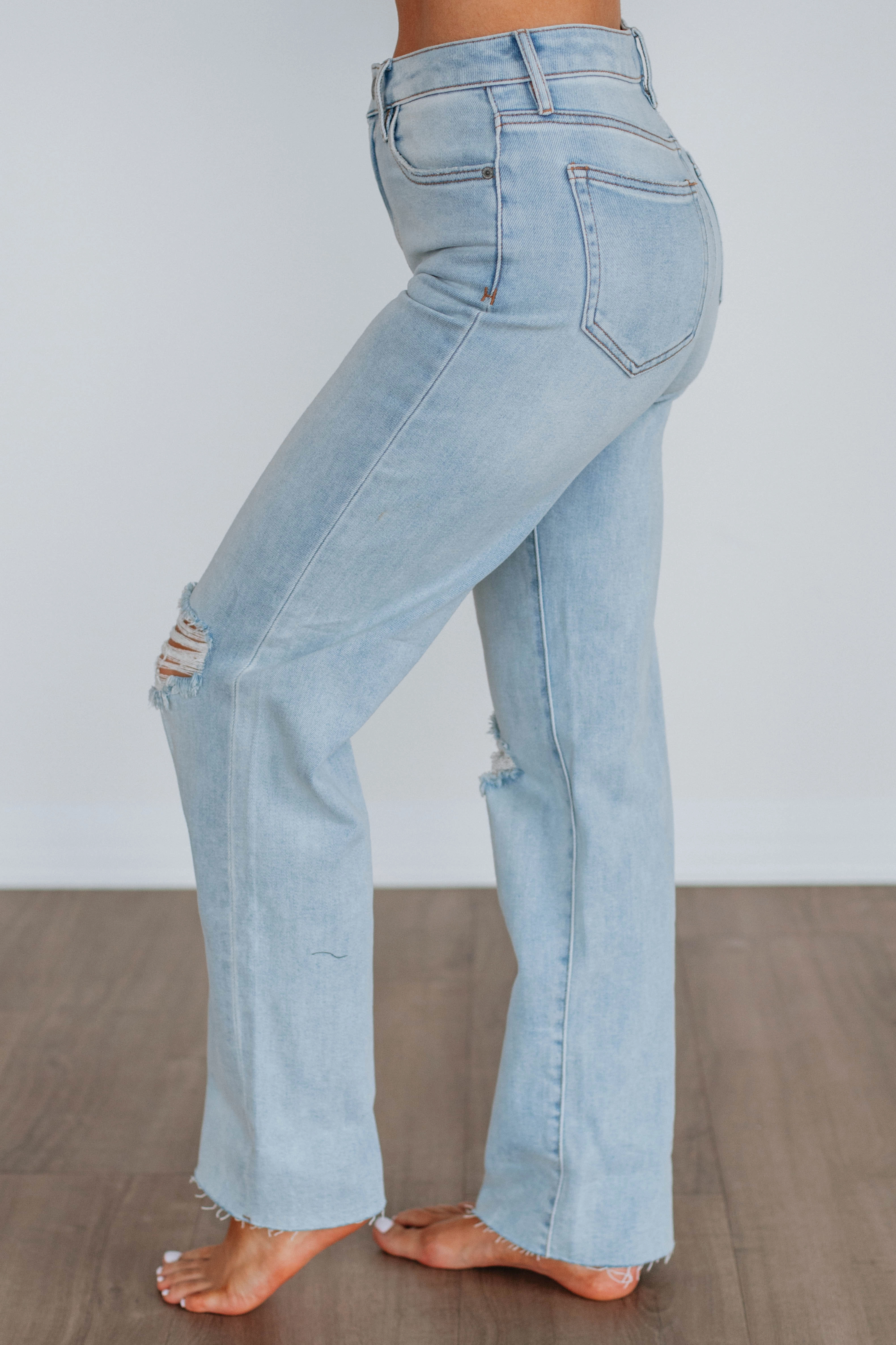 Work Meeting Weekend Style Streetwear Fan Ella Hidden Jeans - Long Distance