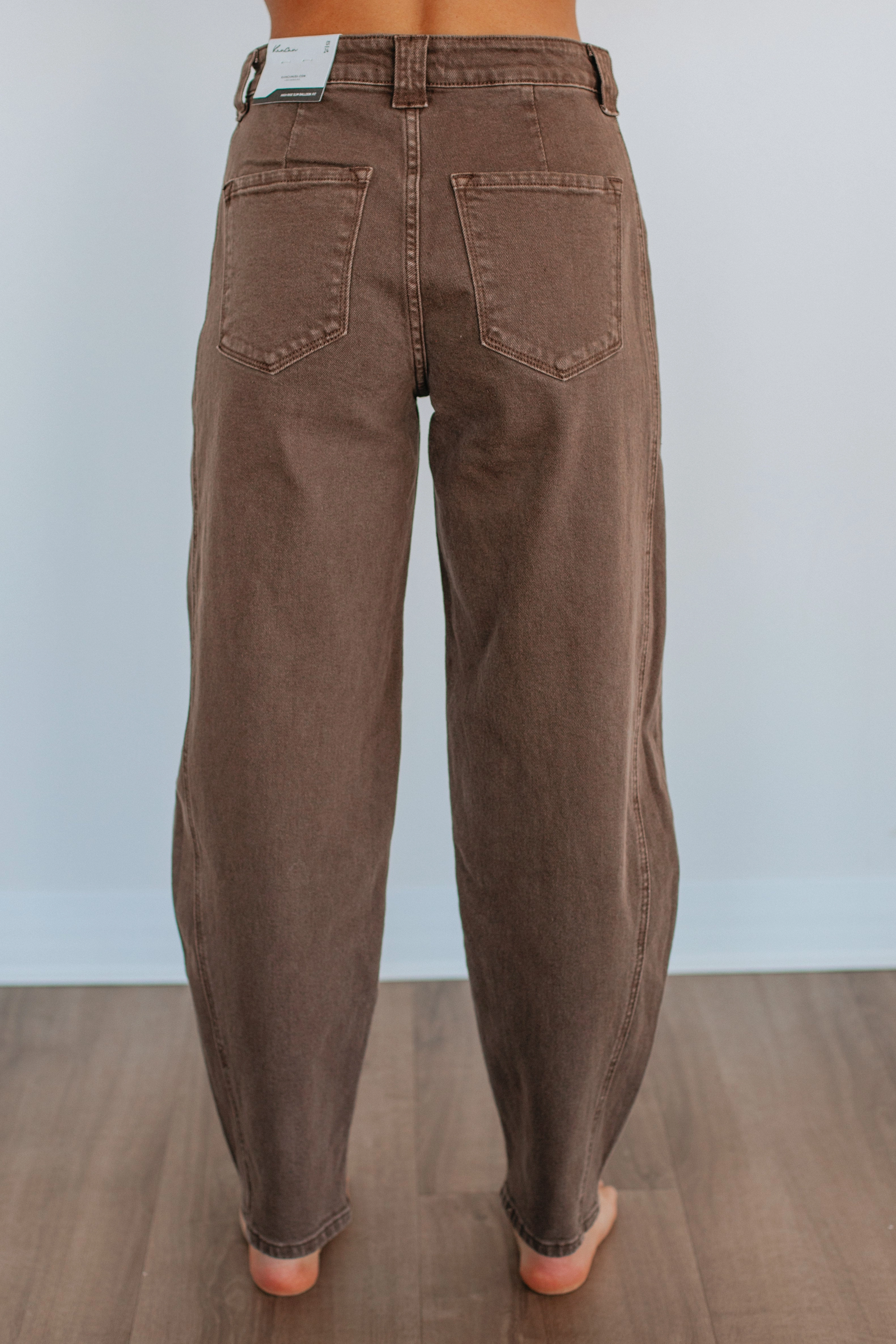 Trevina KanCan Jeans - Brown Weighted Hemline