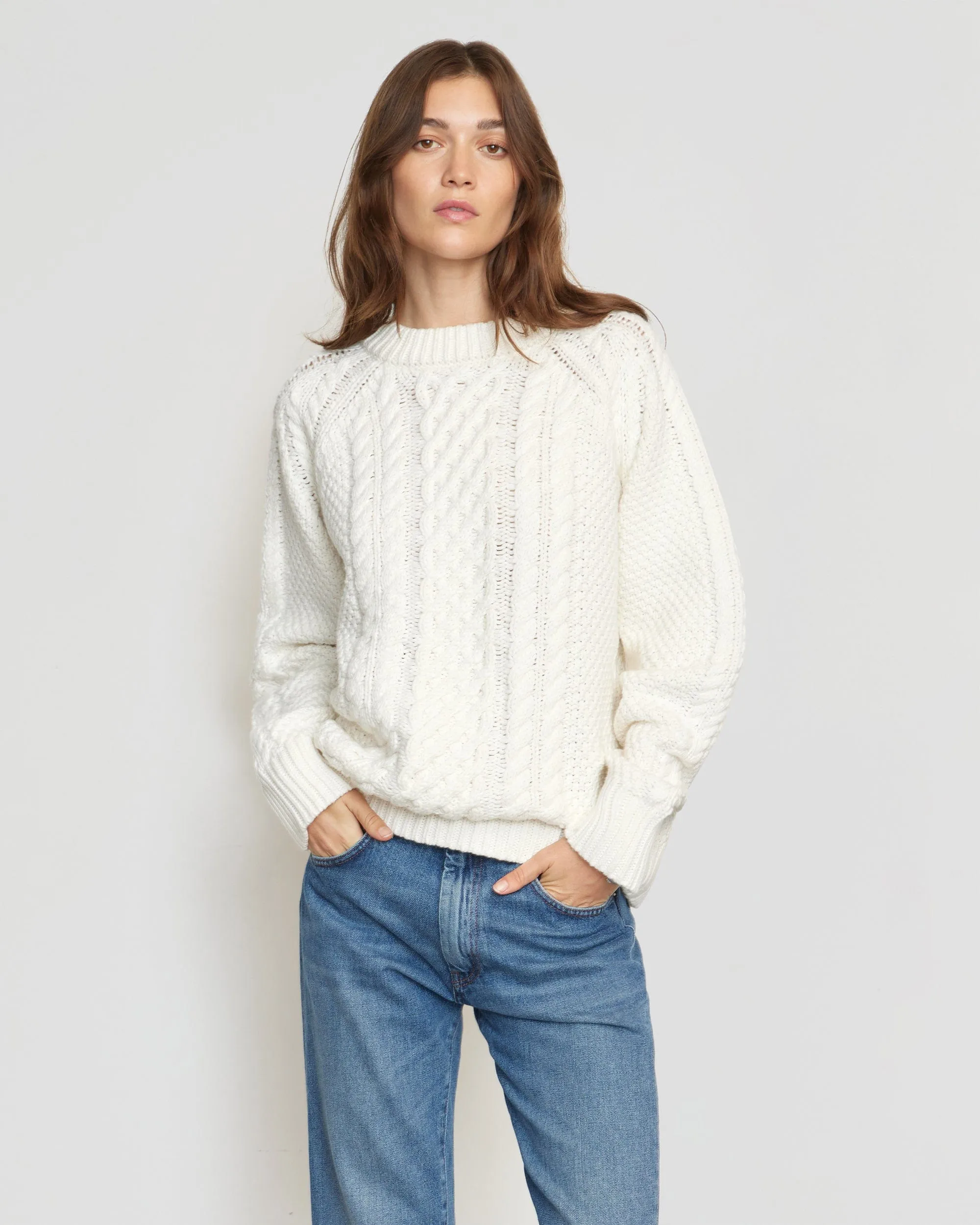 Modern Comfort Brady Chunky Cable Knit Sweater