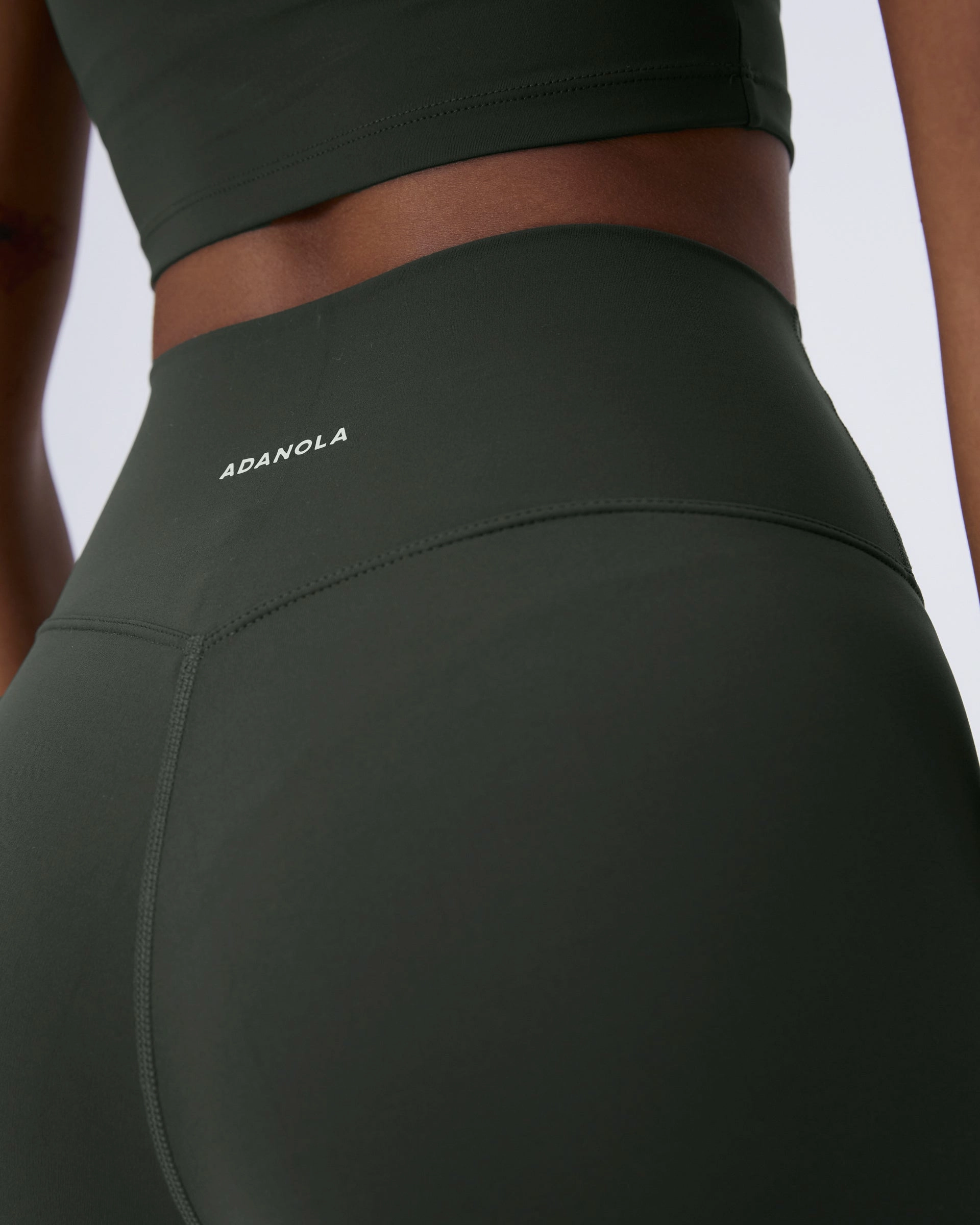 Street Style Fleece Lining Ultimate Crop Shorts - Dark Olive