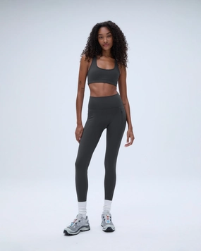 Seamless Design Holiday Outfit Ultimate Seam Detail Zip Pocket Leggings - Graphite Grey