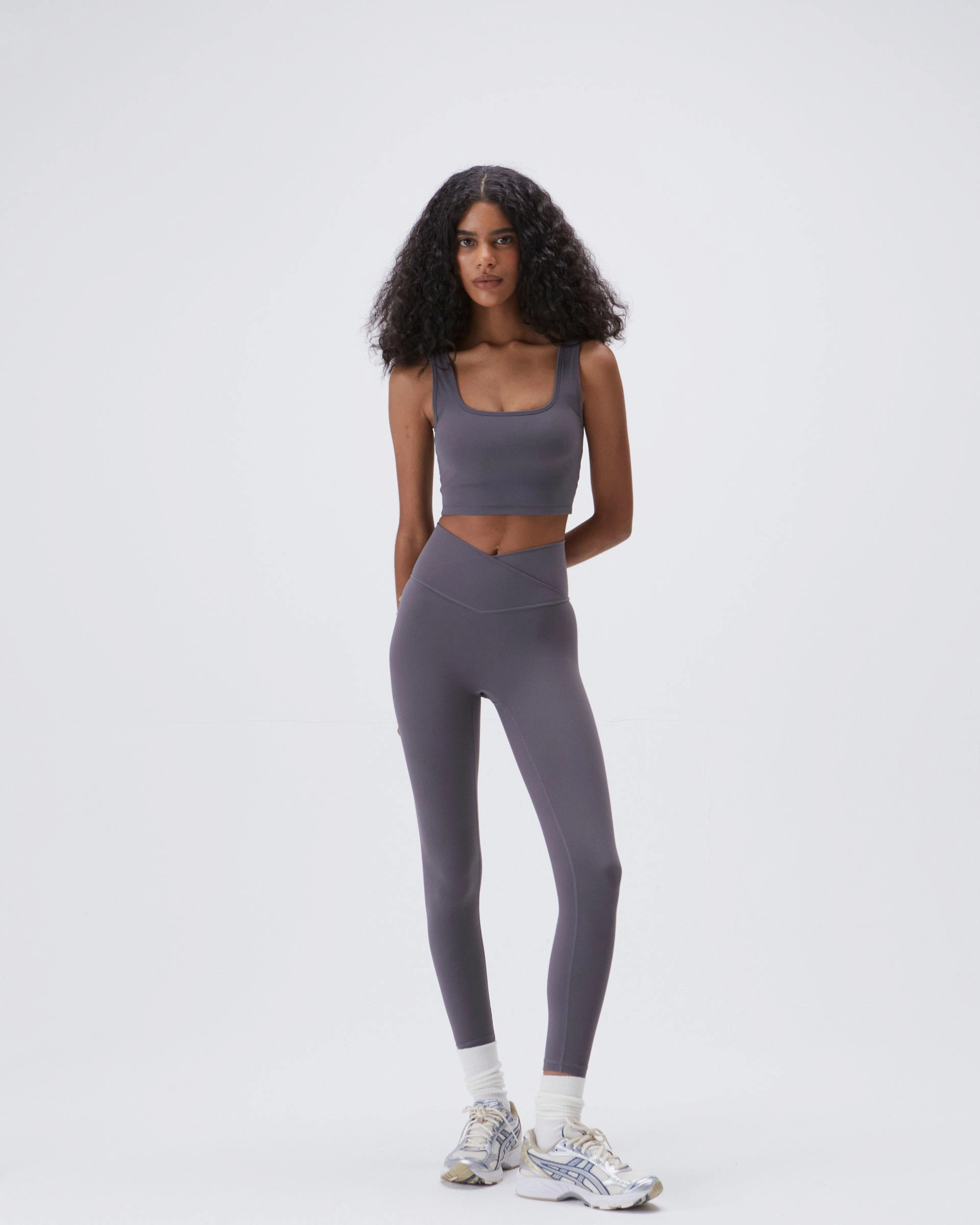 Clean Lines Ultimate Wrap Over Leggings - Dark Grey
