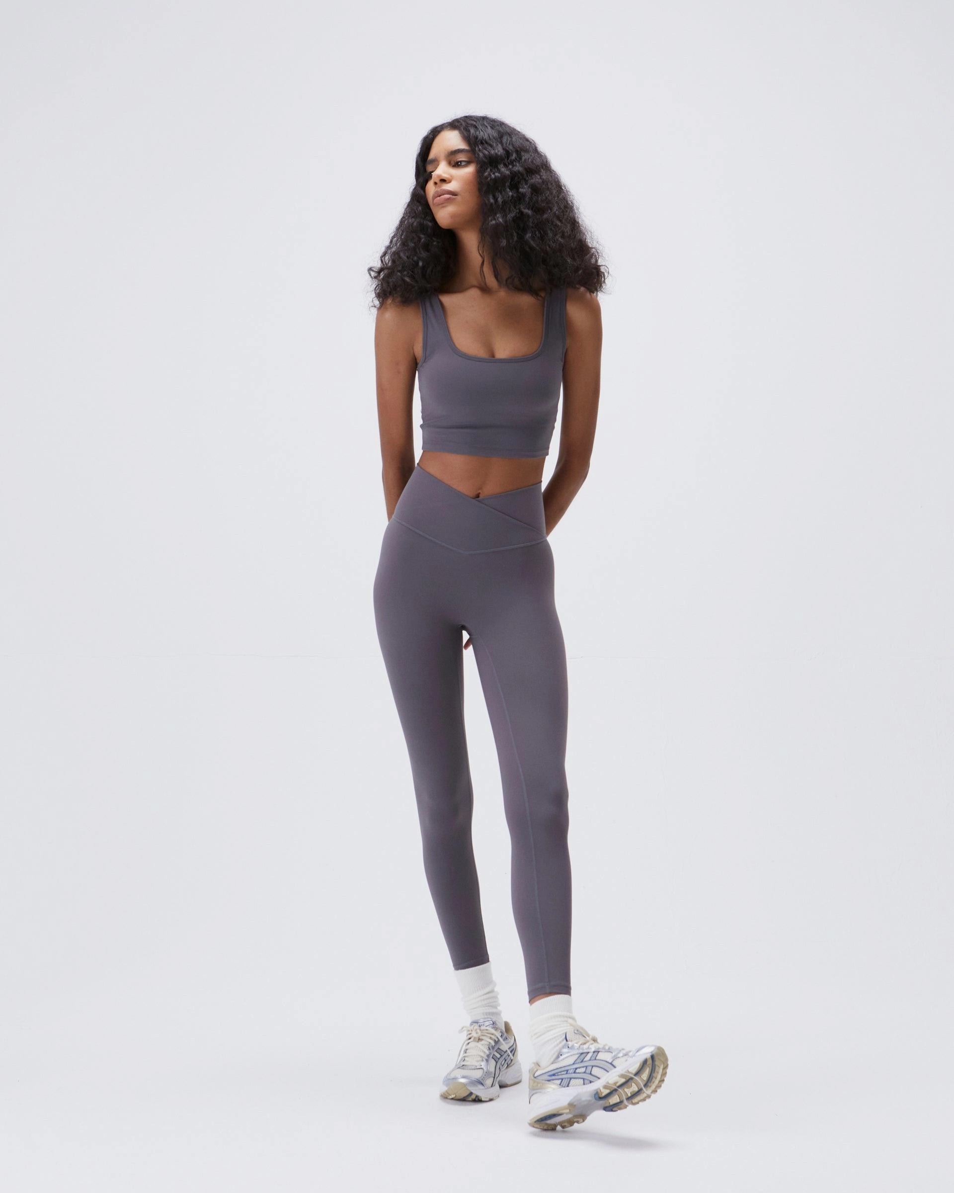 Body-Conscious Fit Body-Con Fit Ultimate Wrap Over Leggings - Dark Grey