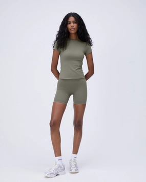 Ultimate Crop Shorts - Olive Green All Weather Fit