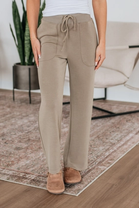 Neutral Shade Farrah Lounge Pants - Mushroom