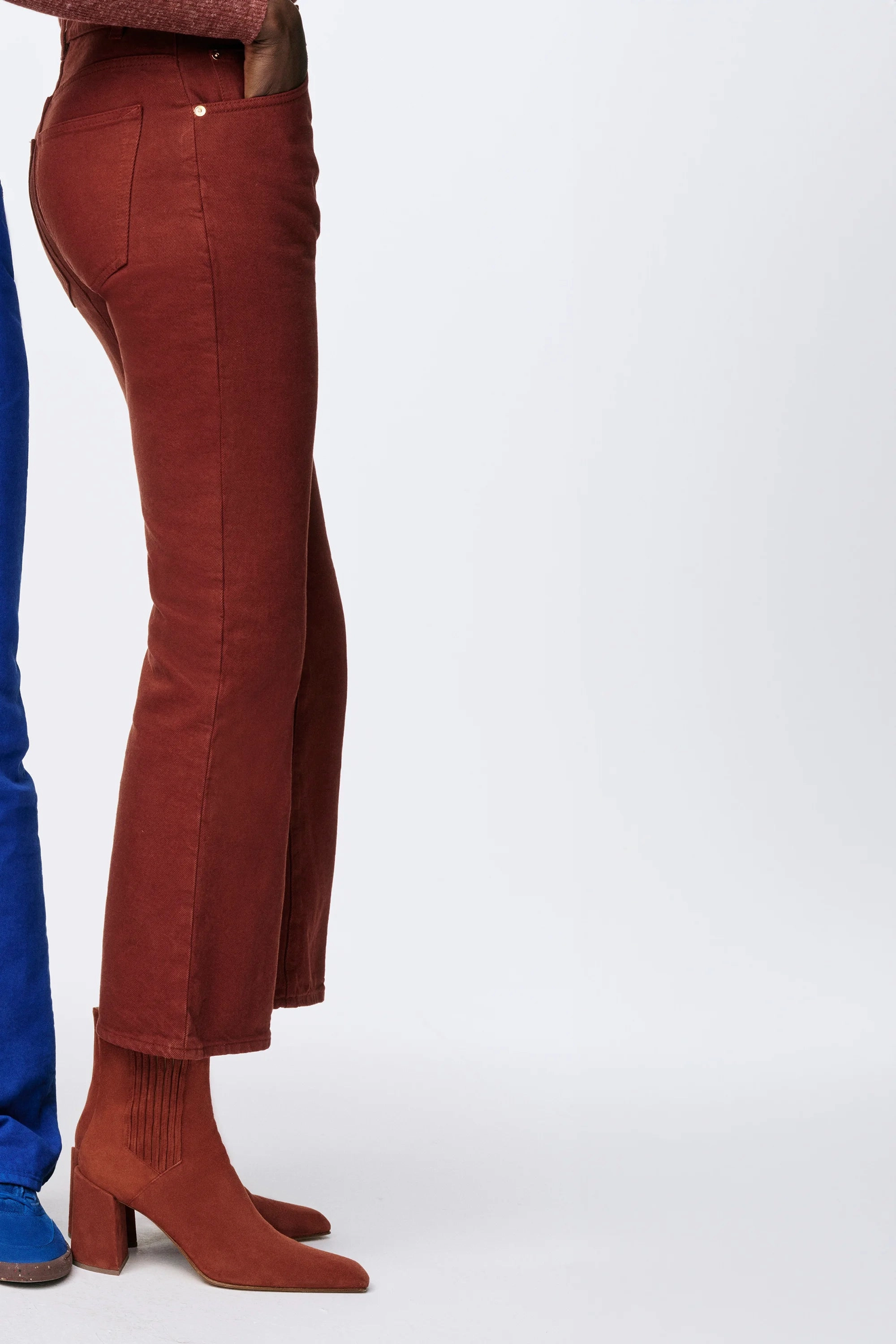 Luke High Heel Ankle Boot in Burnt Sienna Suede Biker All Function