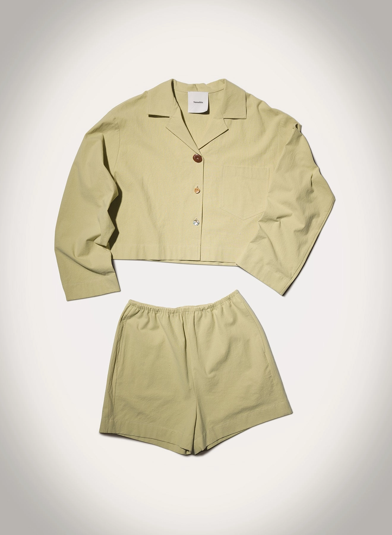 Vally - Washed Calico Shirt - Sage Chill Layer