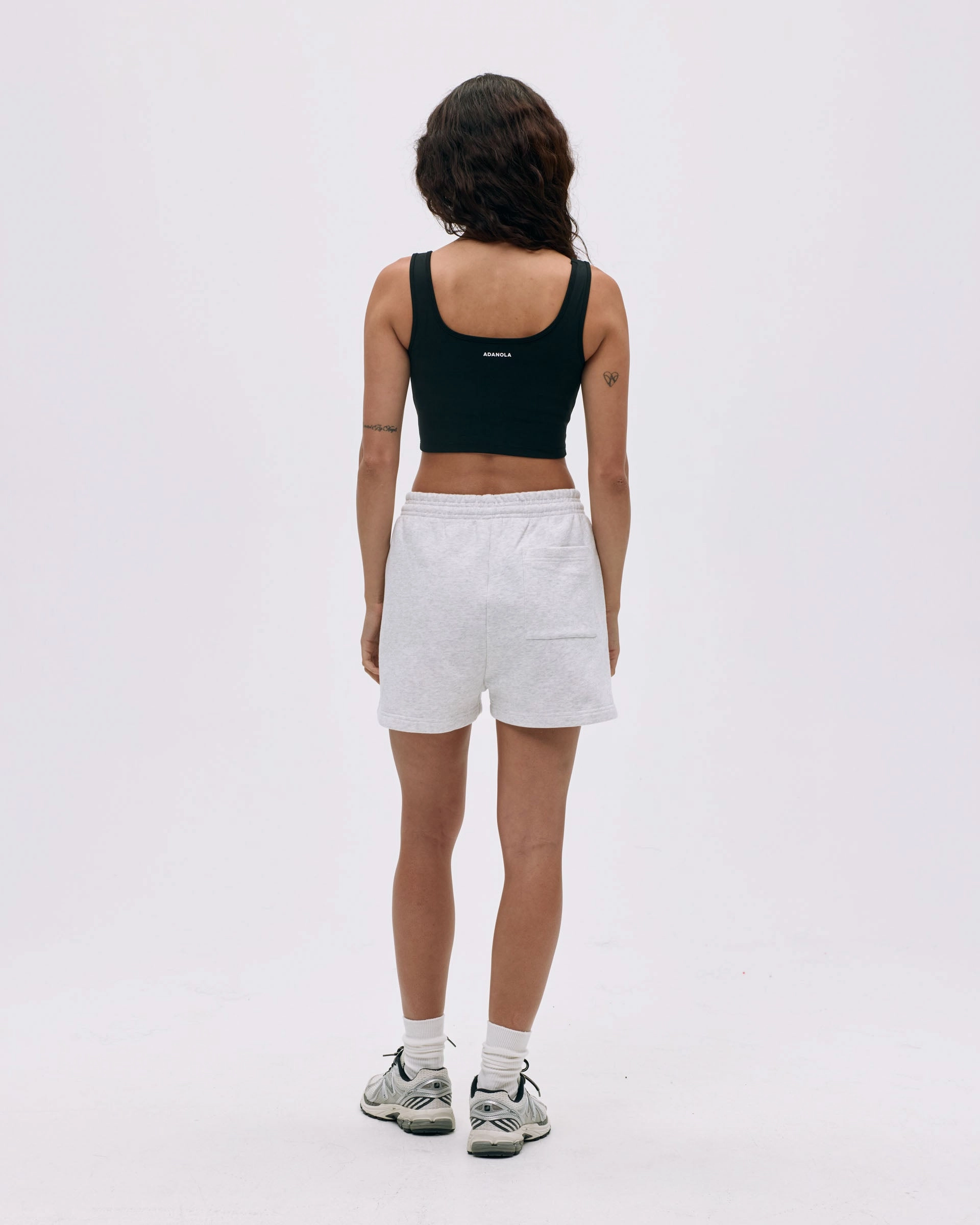 Varsity Sweat Shorts - Light Grey Melange/Black Dynamic Flex Zones