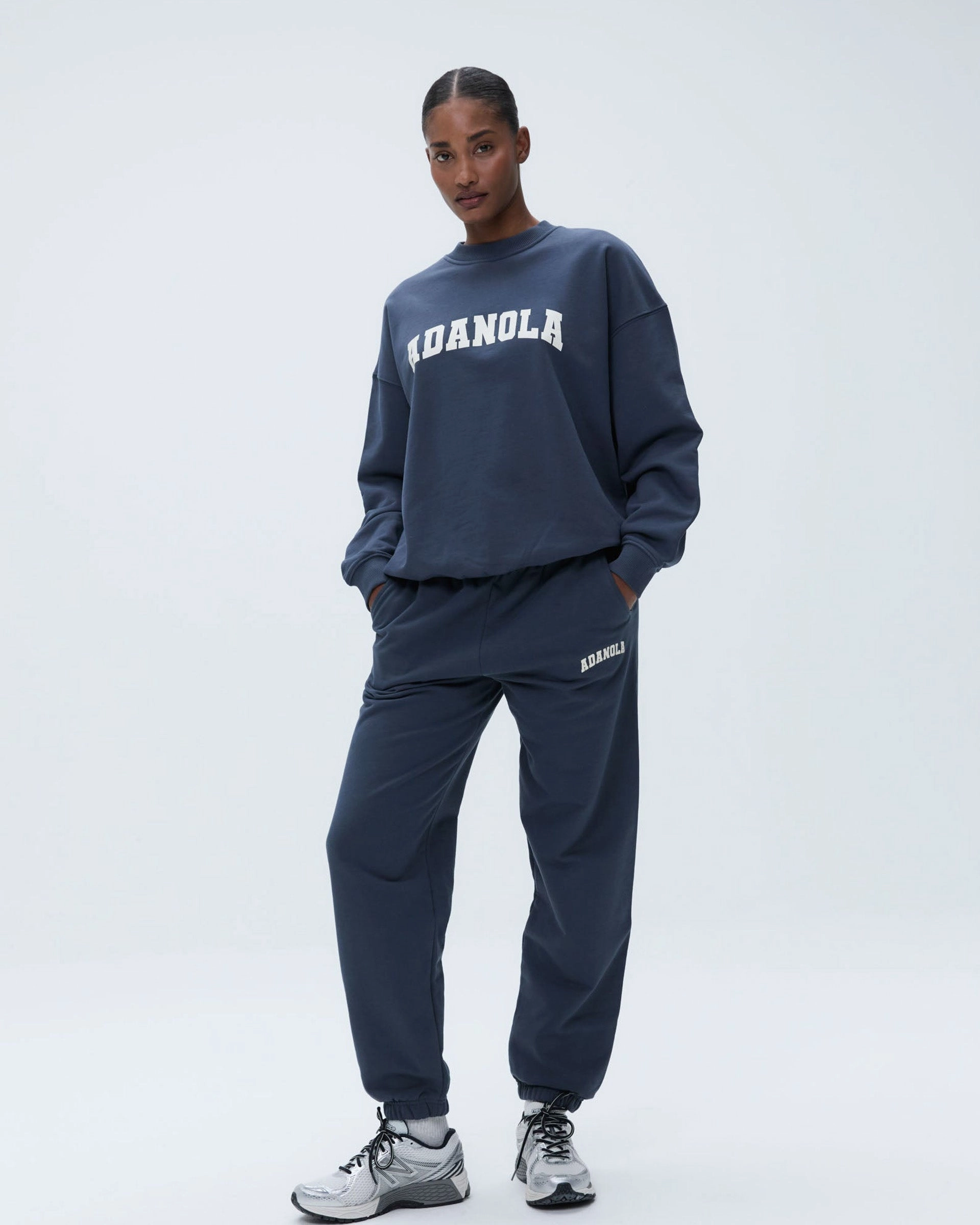 Lightweight Feel Comfort Wear Varsity Sweatpants - Washed Midnight Blue