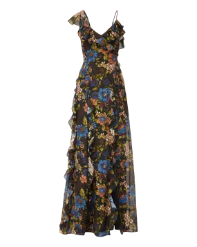 Halter-Neck New Spirit Madeline Silk Maxi Dress