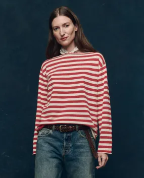 The Sailor Sweater. -- Maple Stripe Timeless Layer Cold Weather Comfort