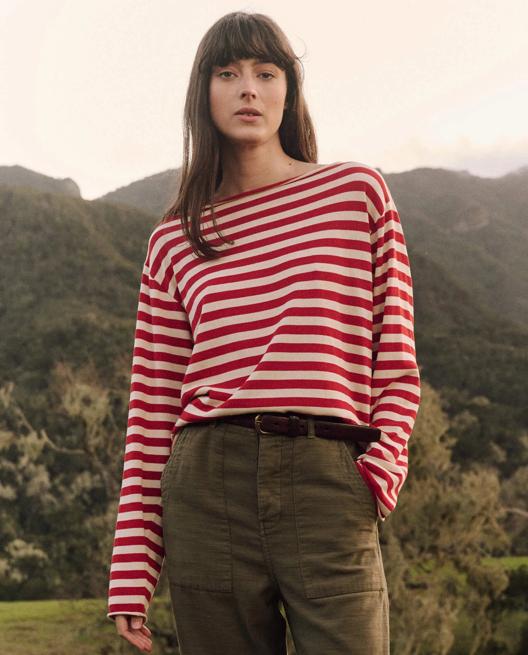 The Sailor Sweater. -- Maple Stripe Stylish Layer Seasonal piece