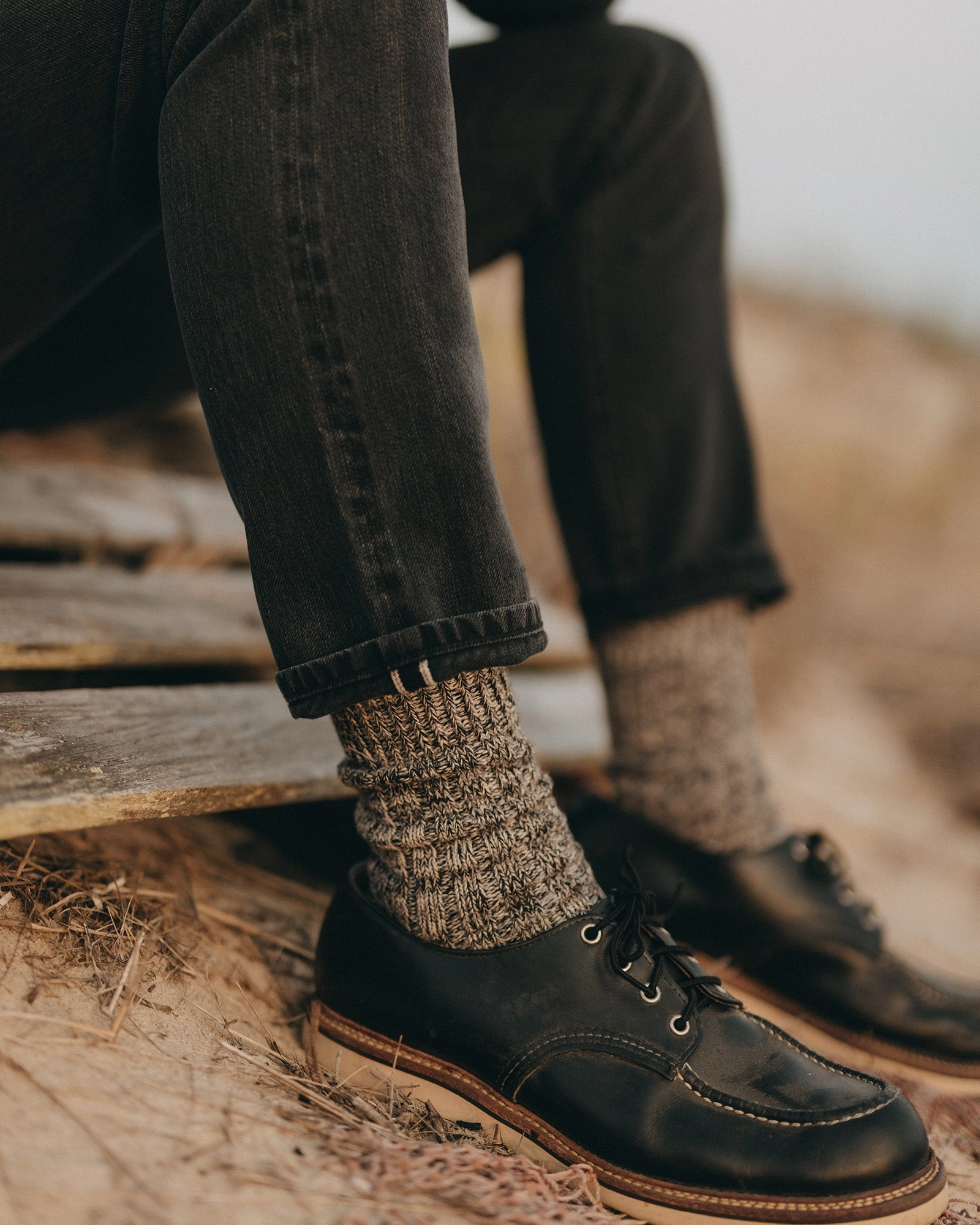 Workwear Ready The Slim Jean in Washed Black Organic Slub Selvedge