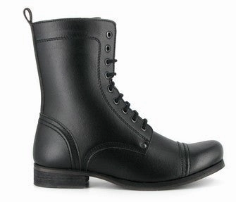 Flexible Midsole Construction Vintage Boot in Black from Vegetarian Shoes