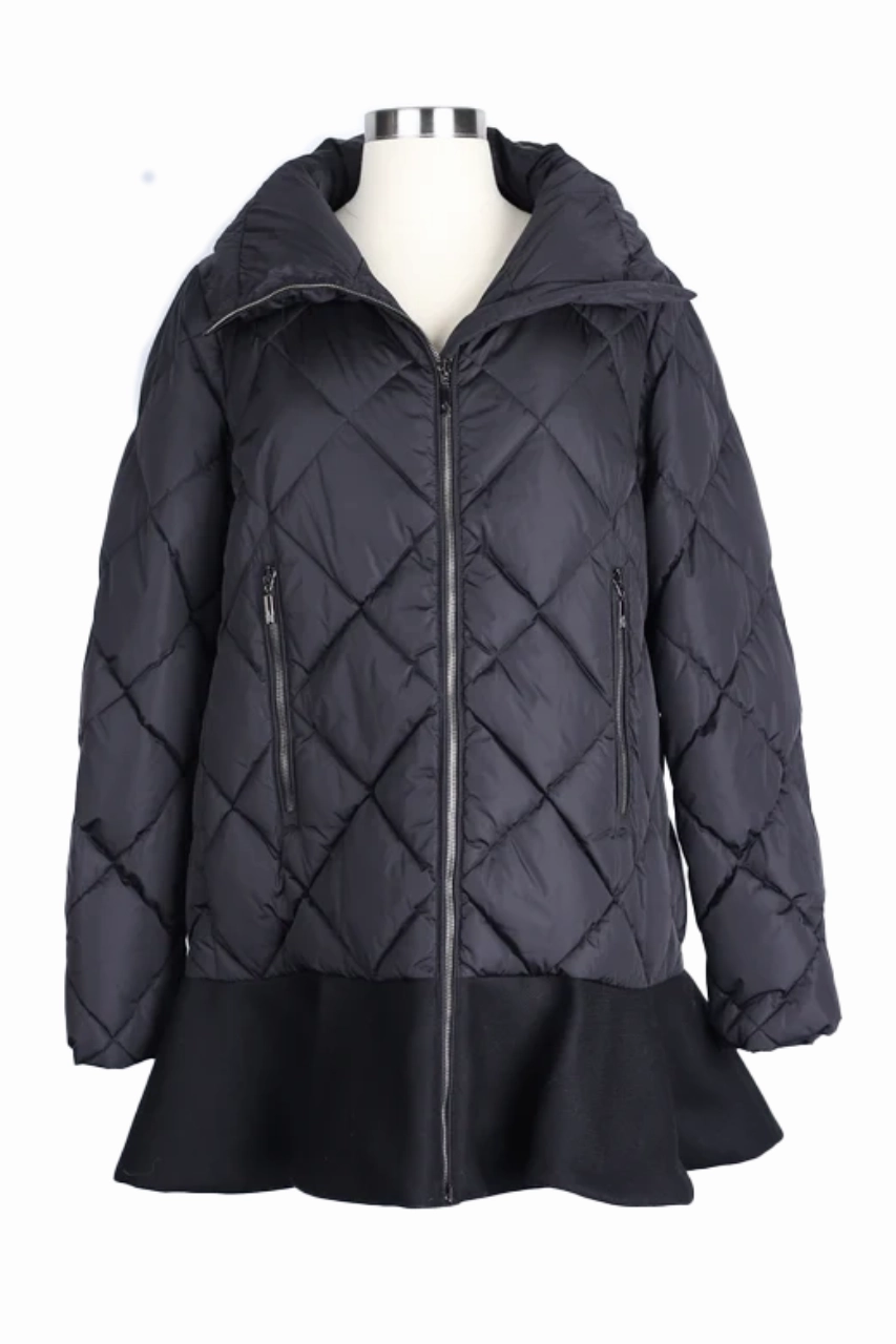 BondedZipperGuards Recycled Material Blend Vouglans Flounce Hem Down Parka