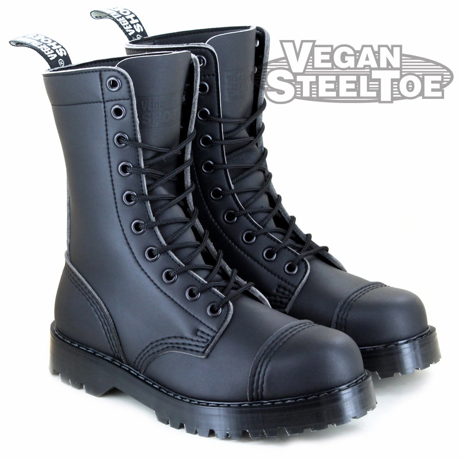 VST 10 Eyelet Boot from Vegetarian Shoes All Weather Rough Terrain Block Heel