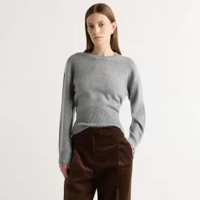 Low Maintenance Fabric Marielle Wool-Cashmere Blouson Sweater