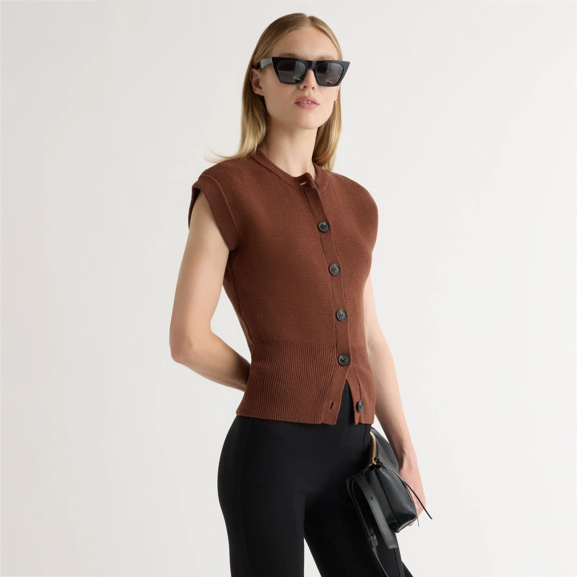 Effortless Layering Solea Button Knit Vest