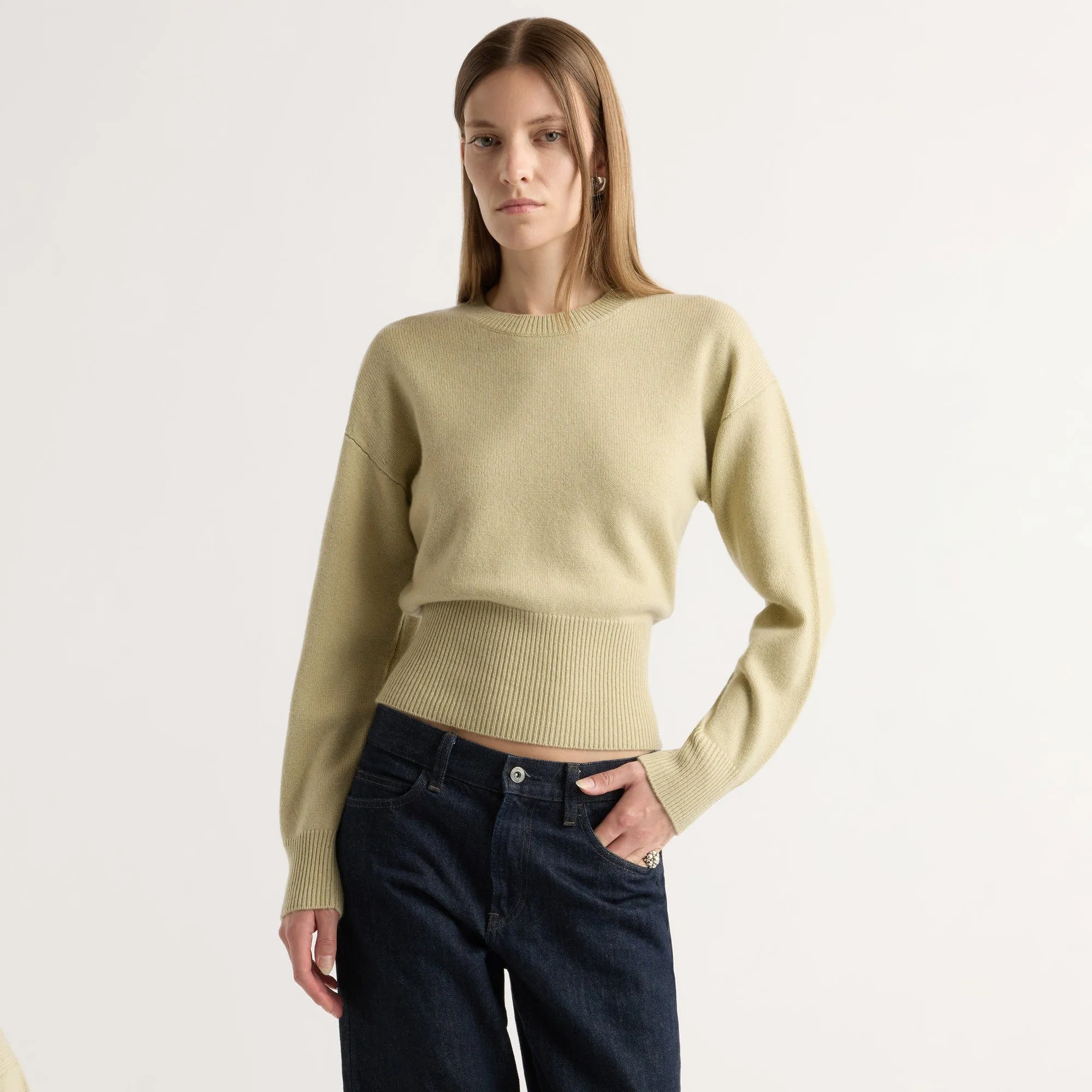 Casual Chic Knit Marielle Wool-Cashmere Blouson Sweater