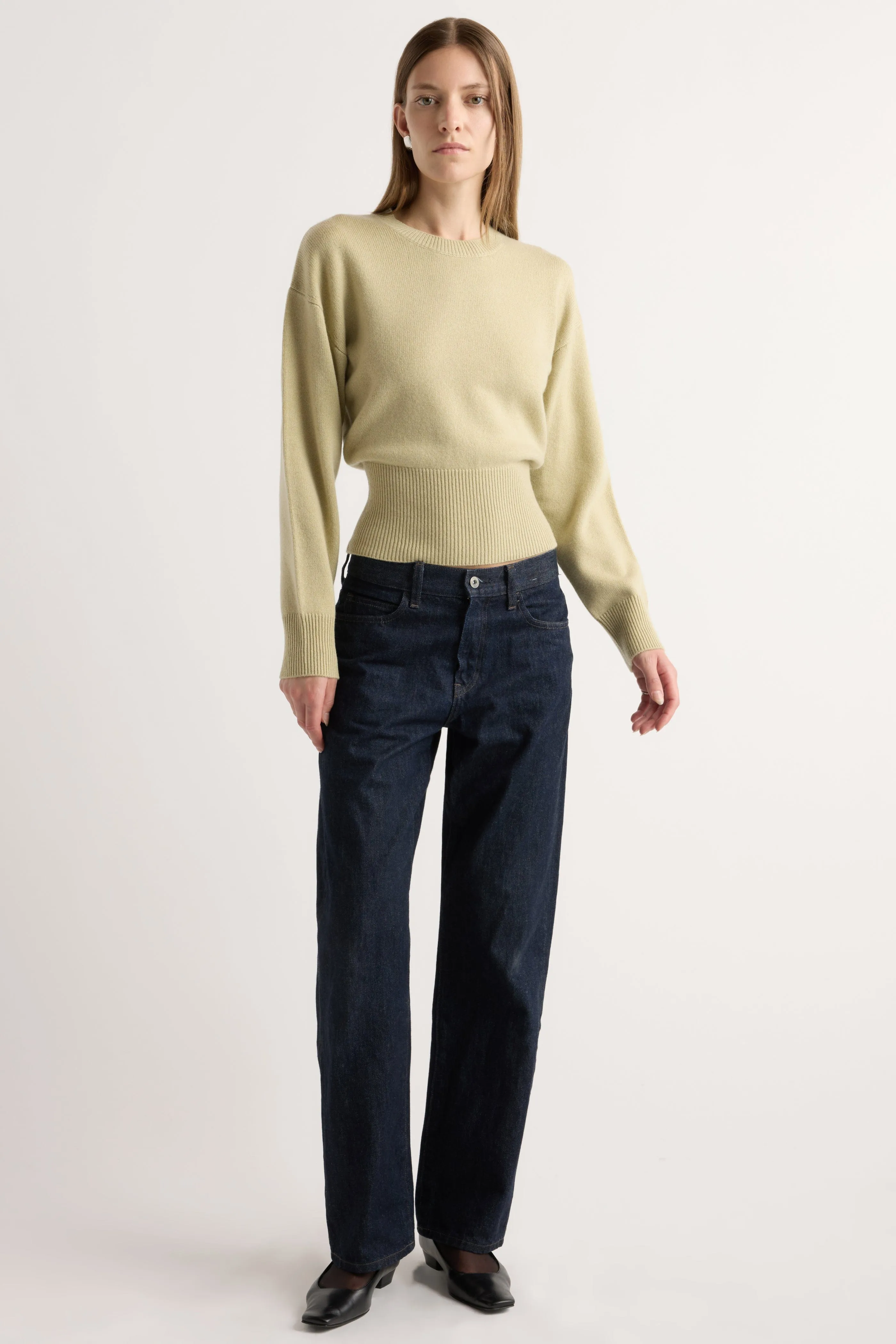 Marielle Wool-Cashmere Blouson Sweater Simple Fashion
