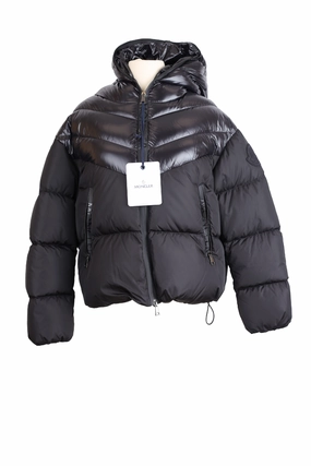 Short Down Puffer Jacket w/ Hood Functional Pocket Hidden Pocket System