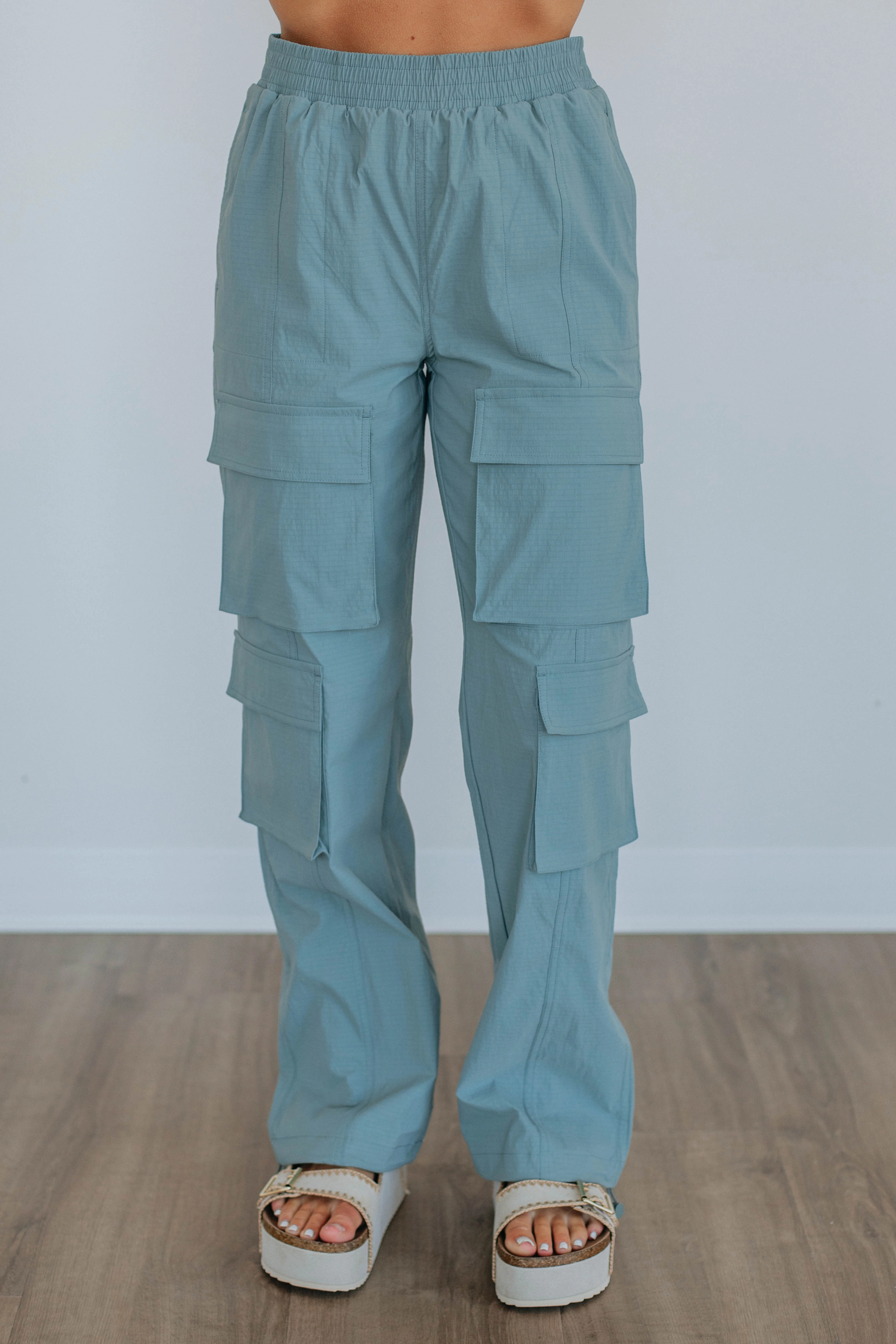 Waylon Cargo Pants - Dusty Blue Comfy Shape
