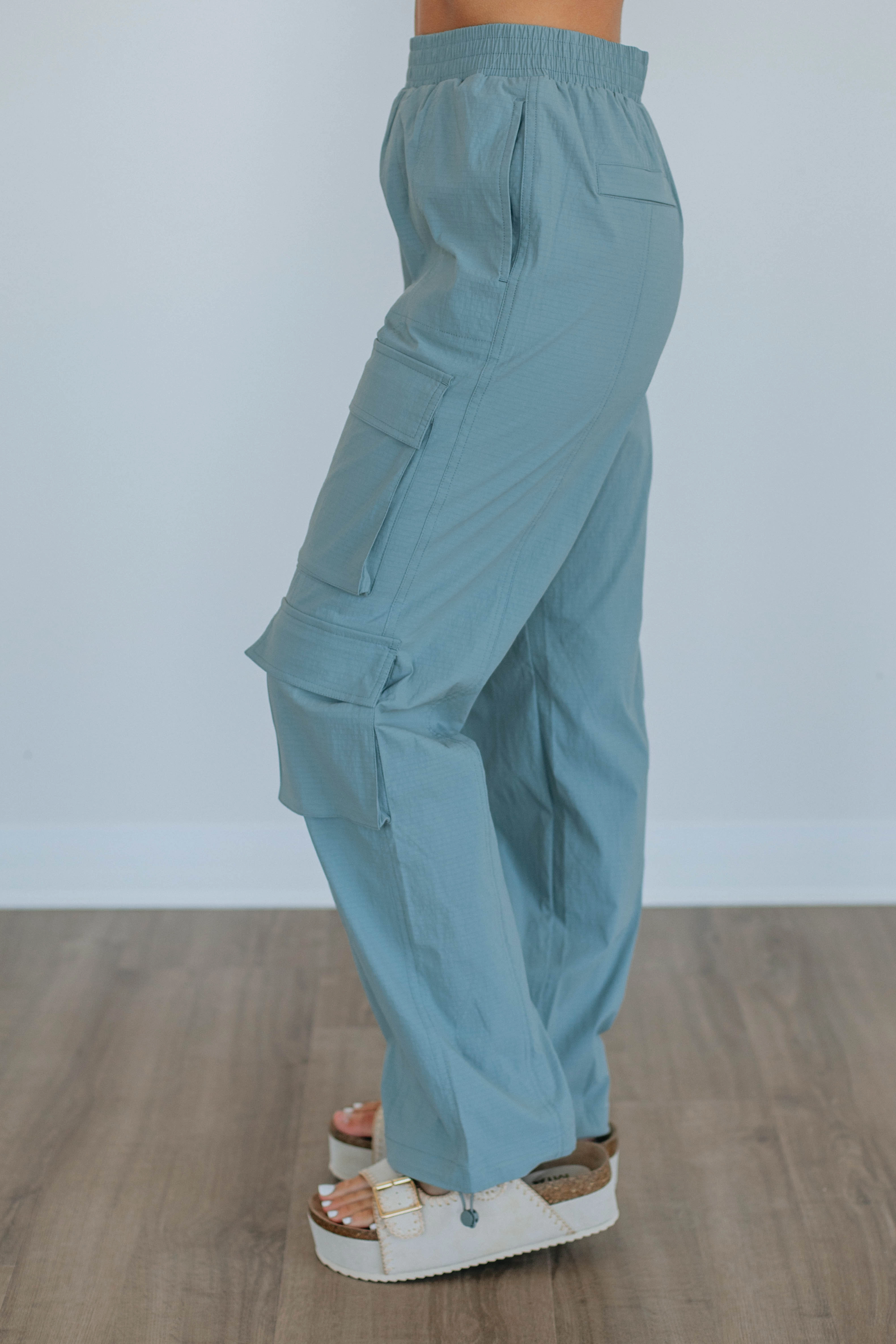 Comfortable Look Wear Waylon Cargo Pants - Dusty Blue