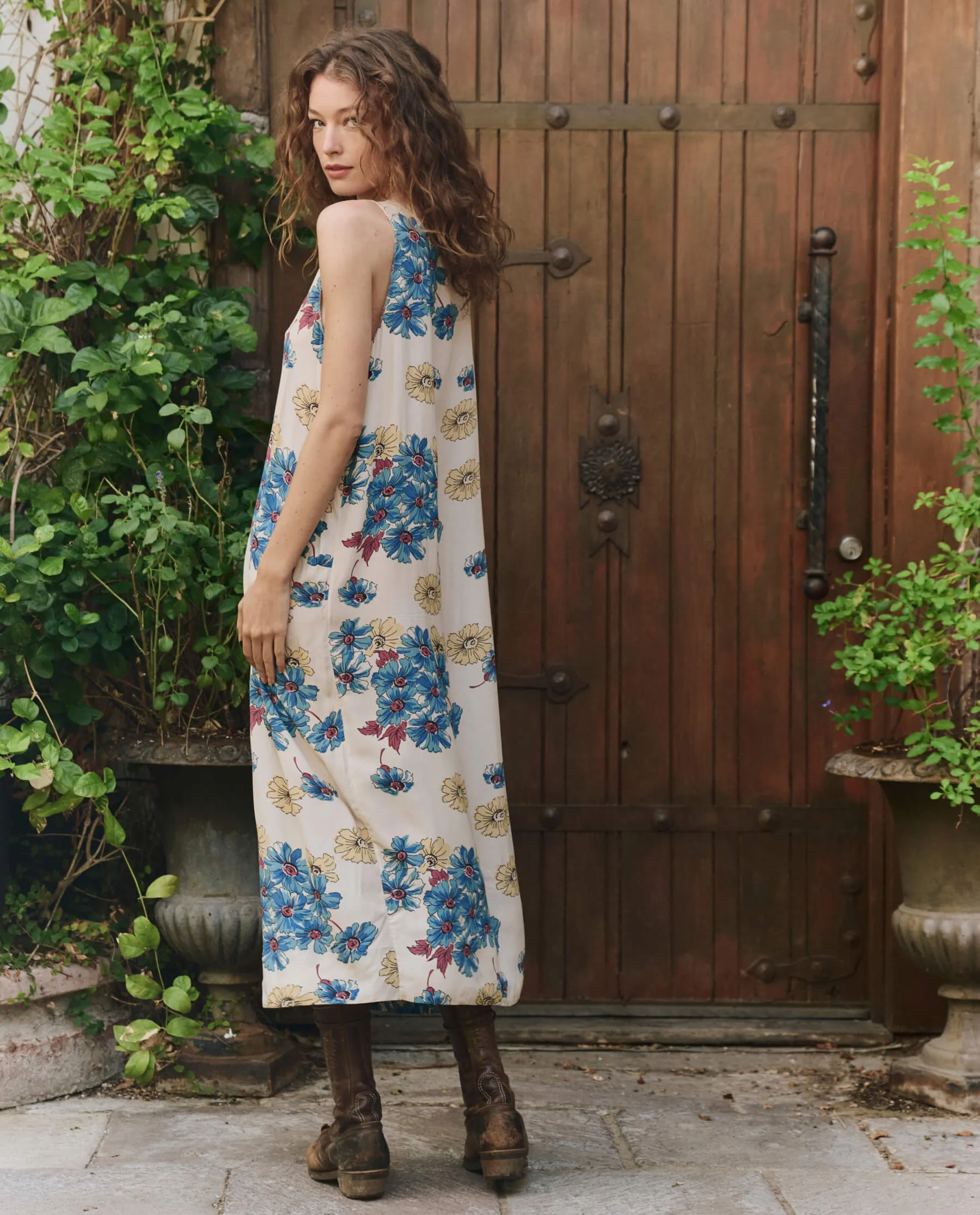 Lounge Comfort The Windward Dress. -- Sungold Floral