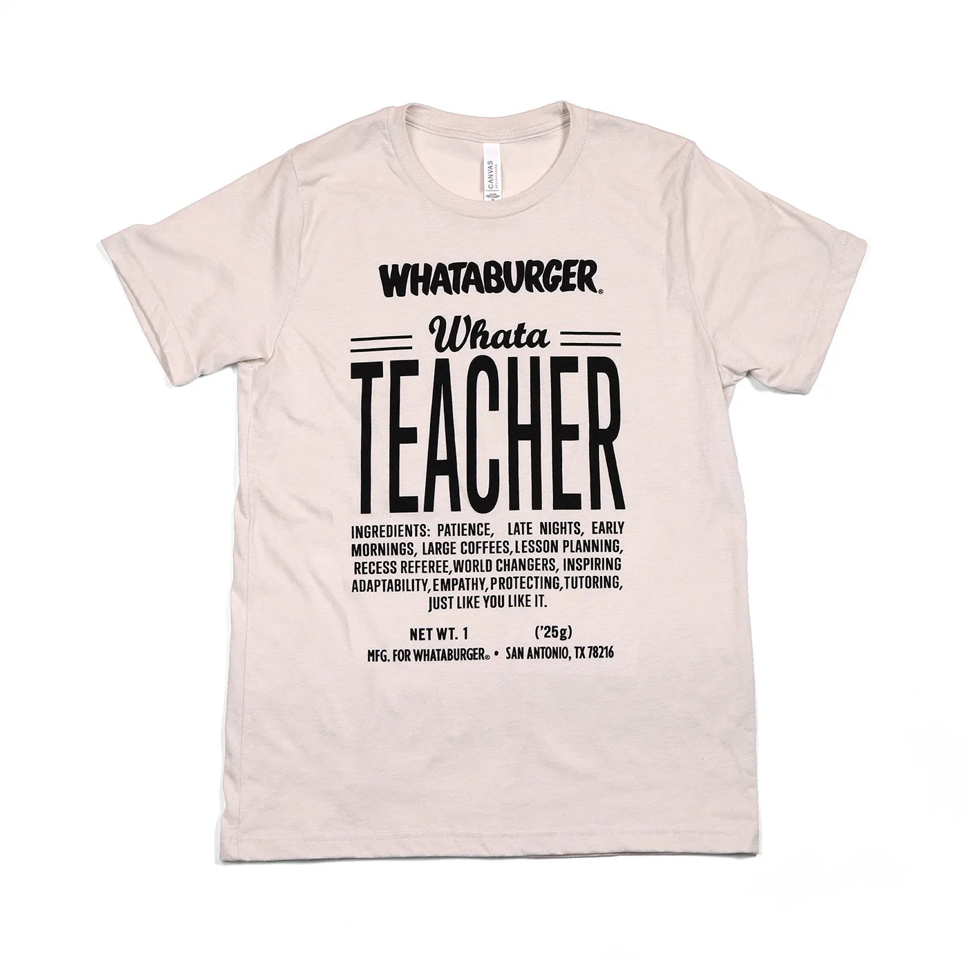 WhataTeacher Ingredient Tee Odor Resistant Roll Up Sleeve System