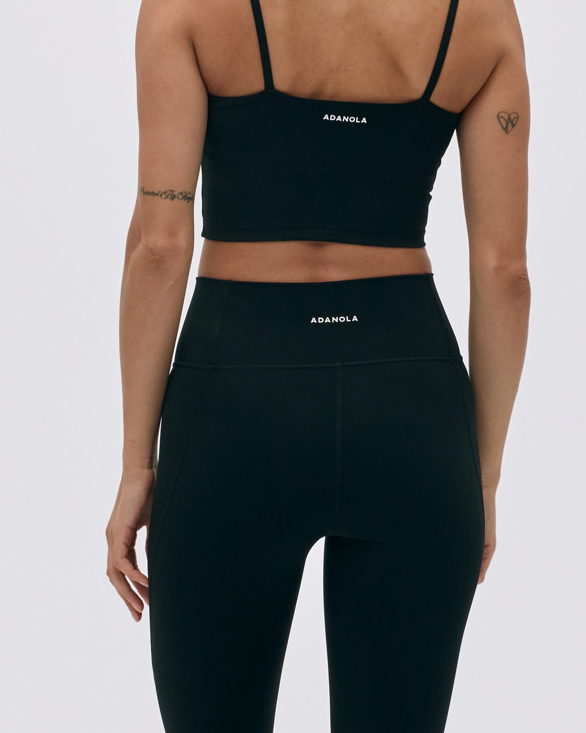 Flared Yoga Pant - Black Smooth Texture