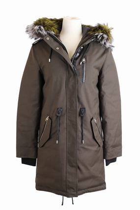 Rena Down Filled Parka w/ Fur Hood Trendy Feel Reversible Style