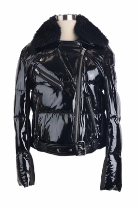 Bonded Edge Finish Tech Use Kenney Patent Leather Down Puffer Jacket