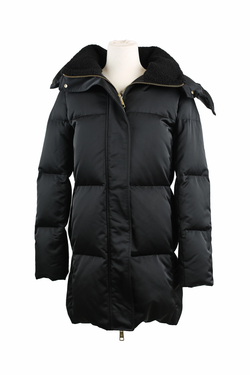 Transitional City Fit Airtight Seam Sealing Down Parka Coat W/ Shearling Collar