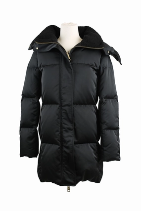 Transitional City Fit Airtight Seam Sealing Down Parka Coat W/ Shearling Collar