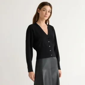 Carson Button-Front Cardigan Reinforced Edging Casual Flex