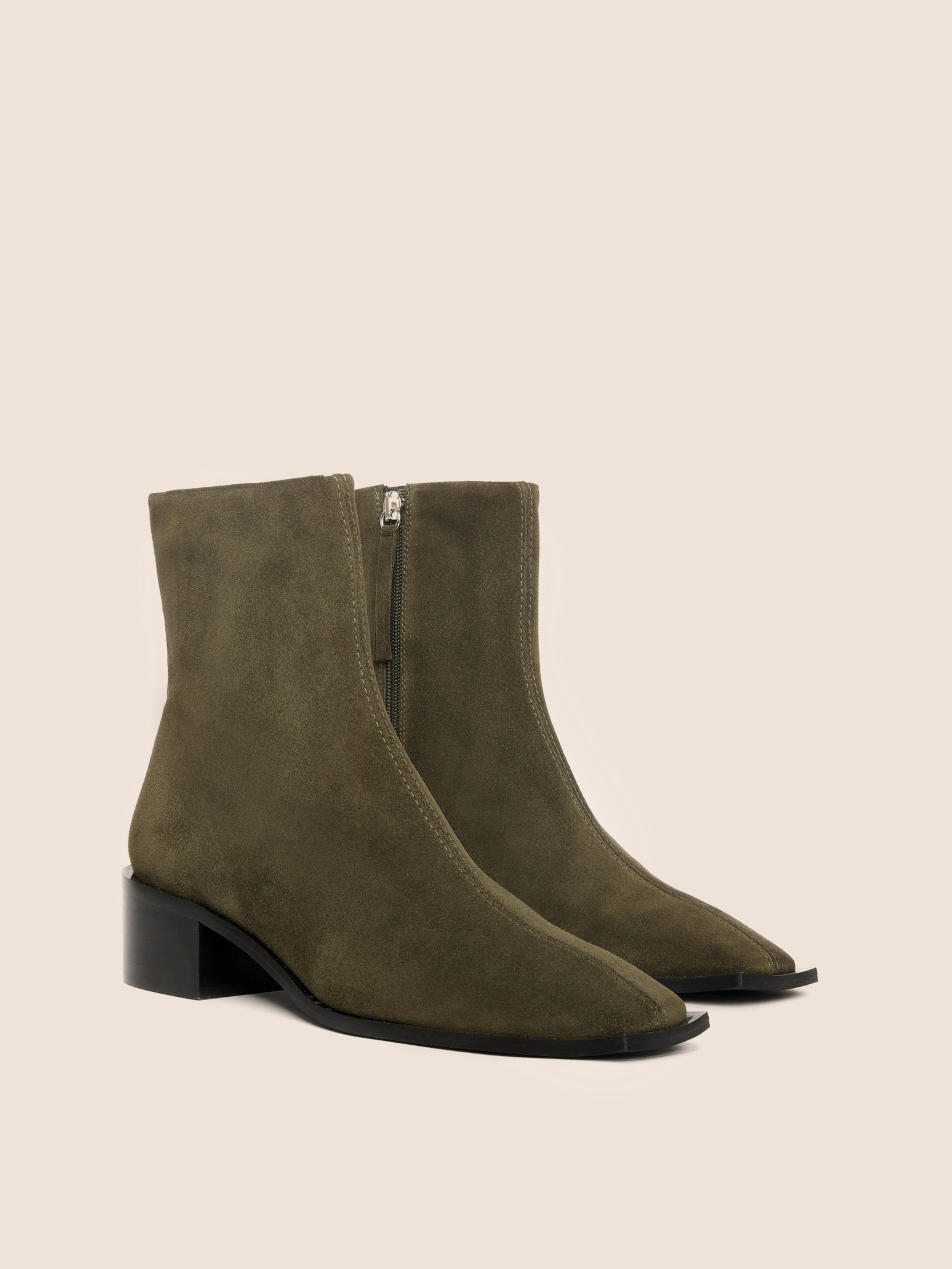 Subtle Lines Palma Olive Suede Boot