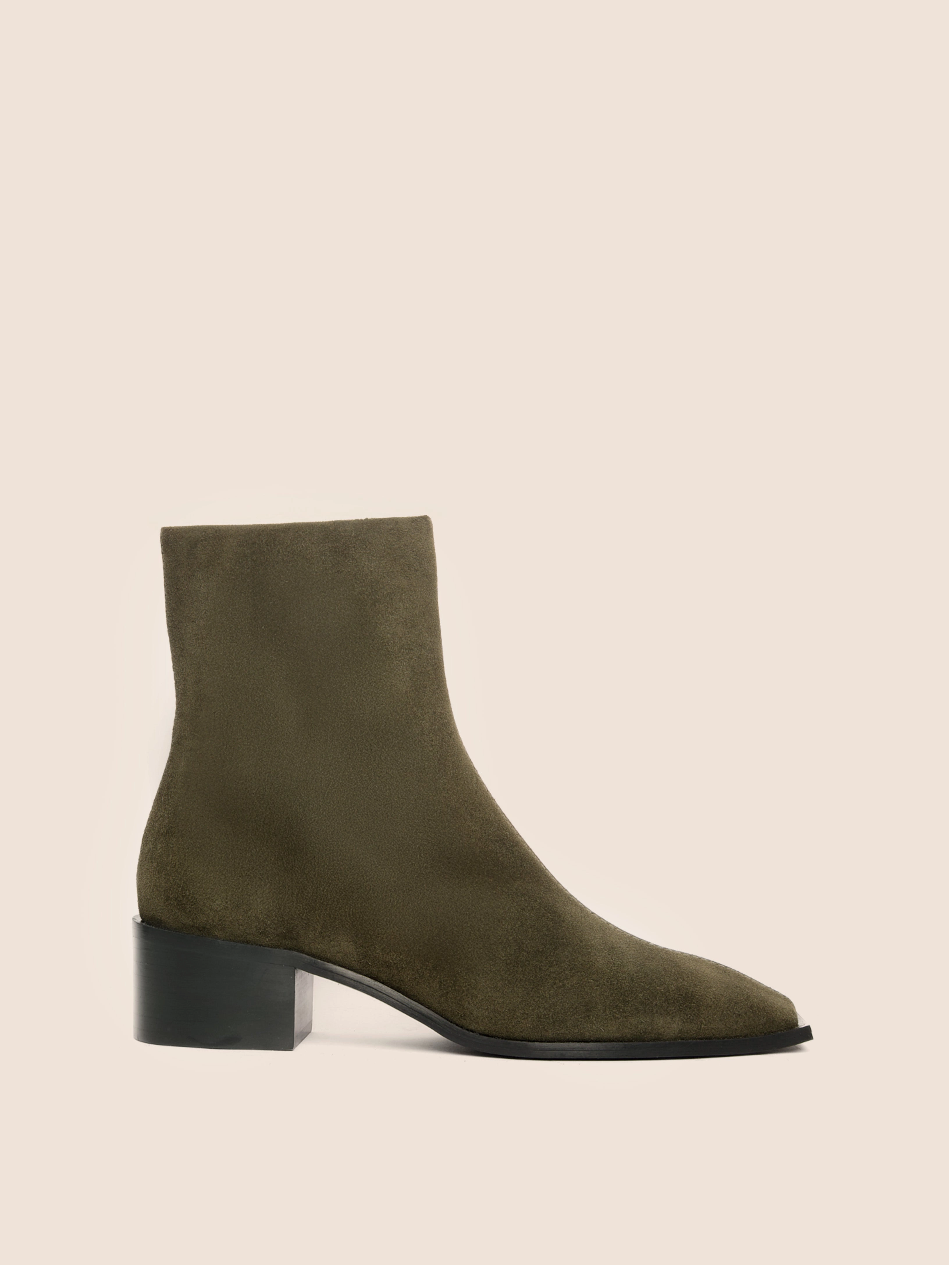 Palma Olive Suede Boot Shock Absorbing Winter Walker