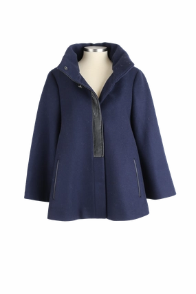 Wool 3/4 Sleeves Dress Coat Outfit Collapsible Packable Design All Purpose Outerwear