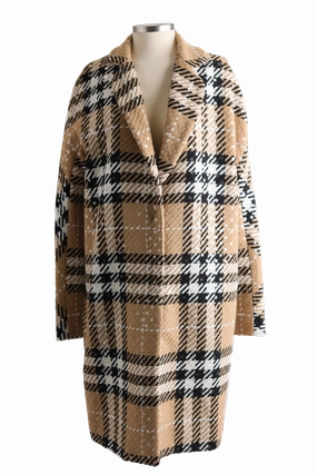 Wool Blend Dress Coat Flexible Shoulder Gussets Smooth Glide Fasteners