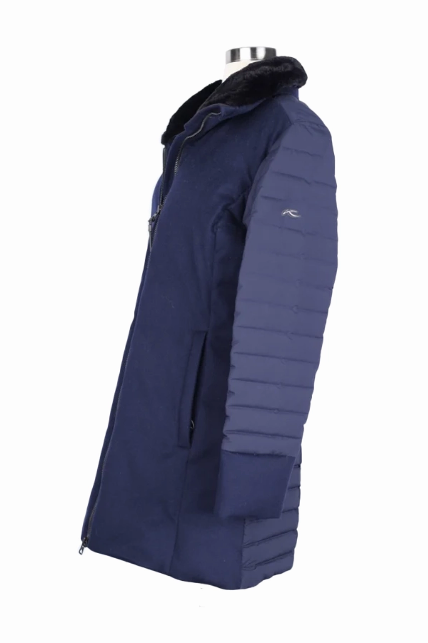 Wool Down Dress Coat w/Fur Collar ReinforcedStressPoints