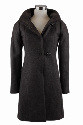 DoubleLayeredEdges Wool Dress Coat