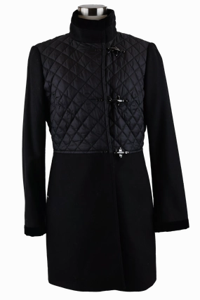 FoldableStructure Wool/Poly Quilted Dress Coat