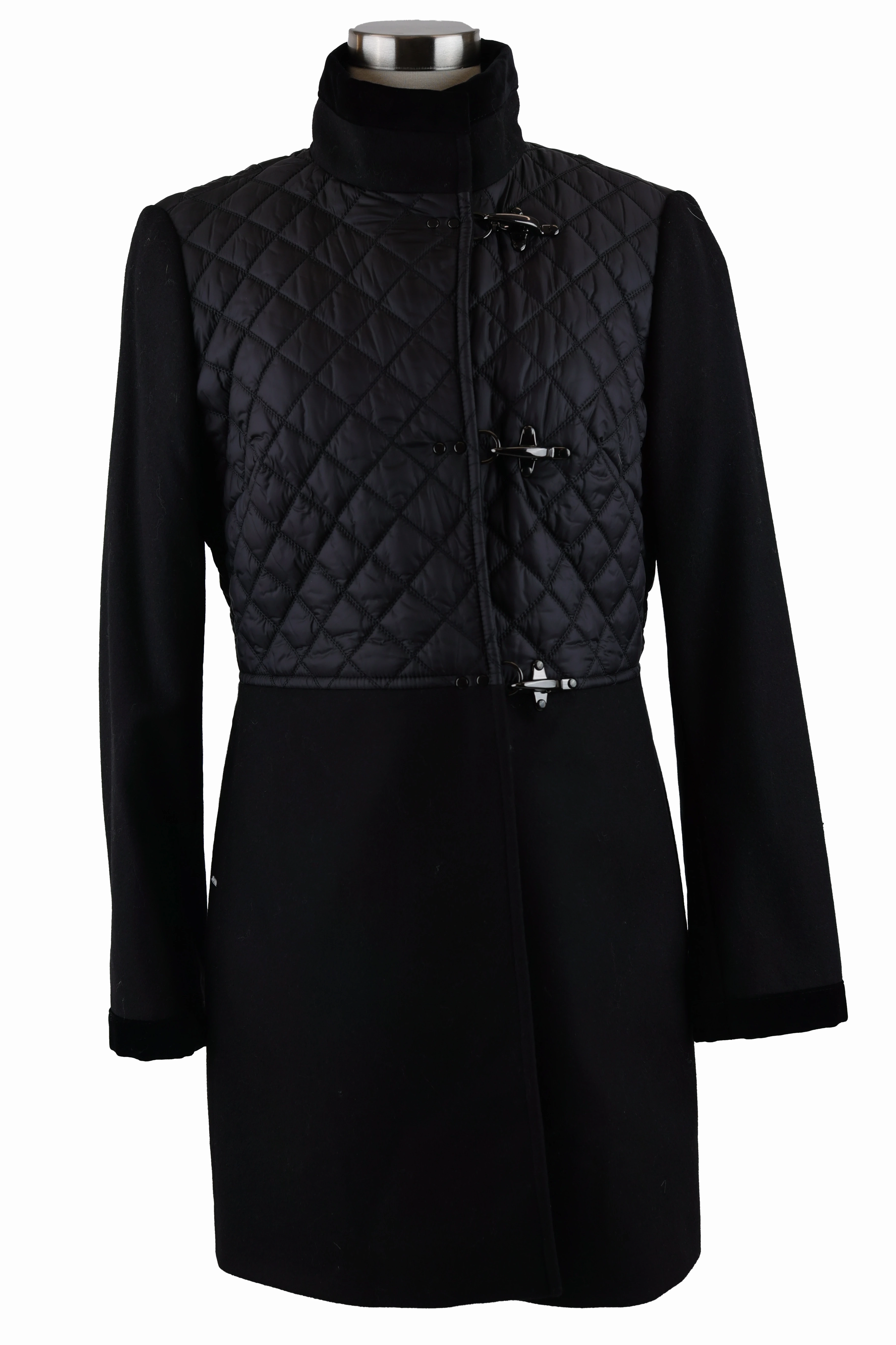 FoldableStructure Wool/Poly Quilted Dress Coat