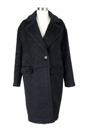 Wooly Wool Dress Coat Relaxed Fit Structure