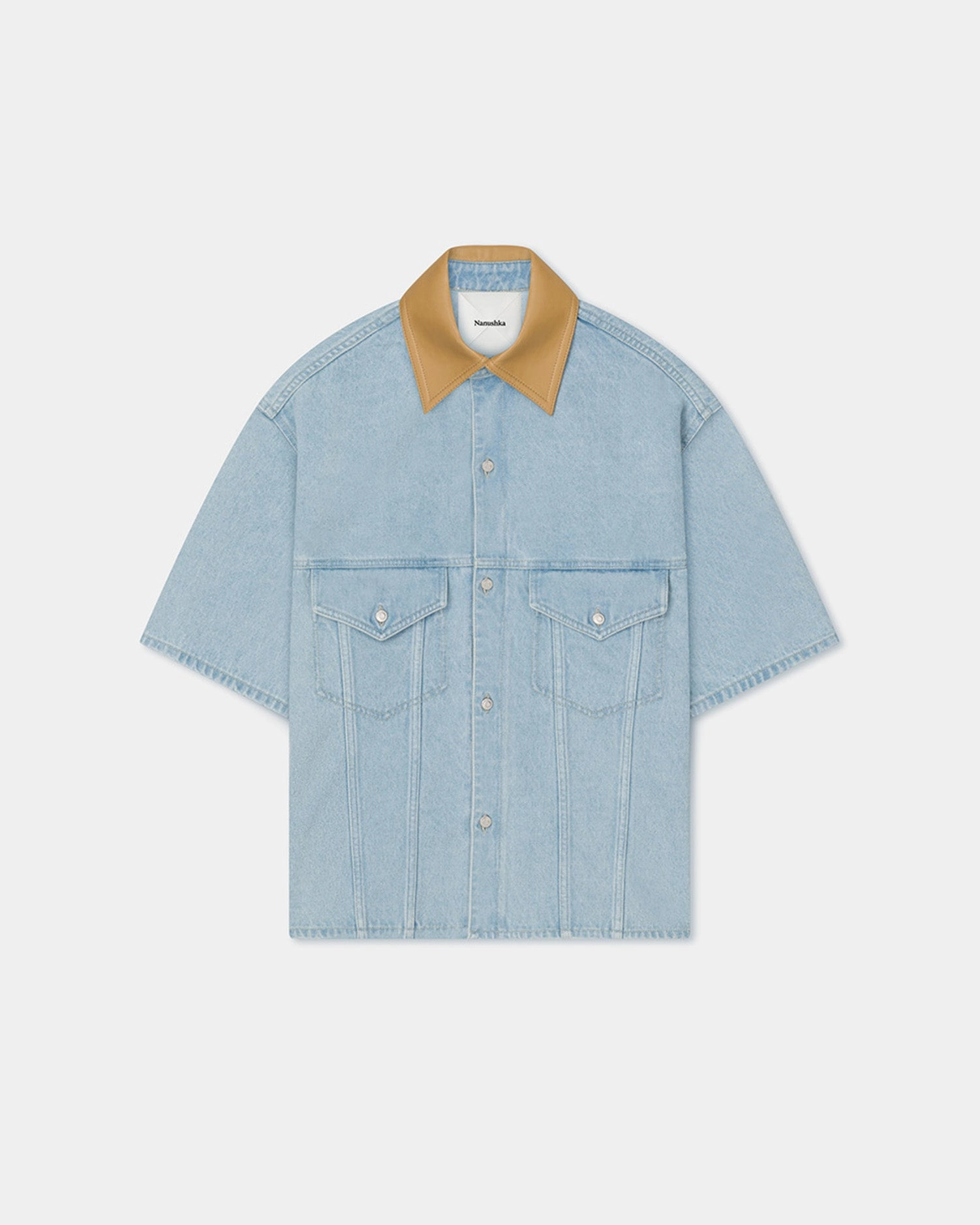 Jorge - Denim Shirt - Eco Bleach/Hazel Versatile Layering Piece Premium Quality