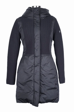 Woven Print Down Parka Reinforced Zippers AdjustableCuffs