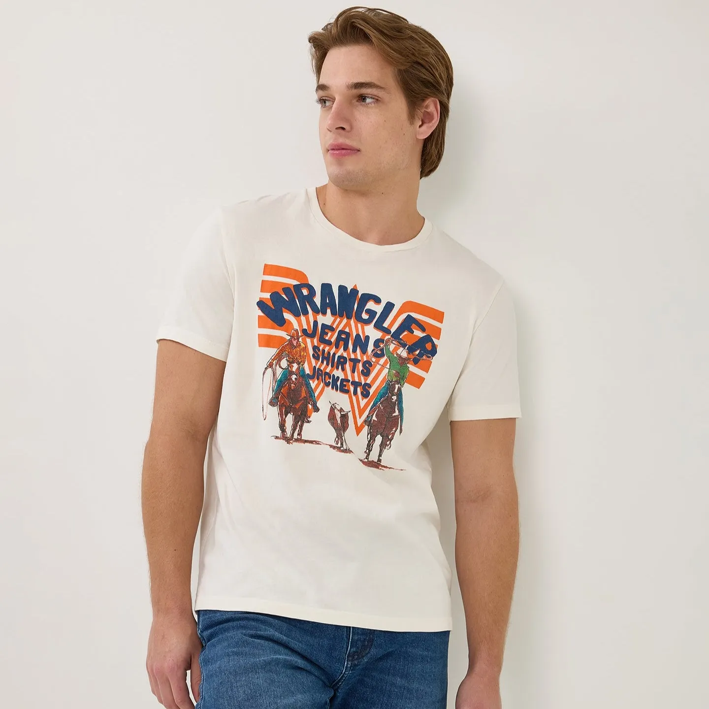 Wrangler? x Whataburger? White Graphic T-Shirt Durable Reinforced Hem